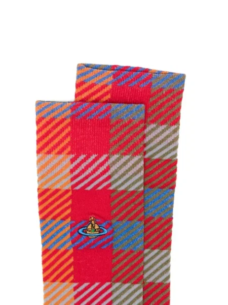 Карирани чорапи Vivienne Westwood червено