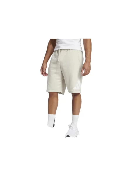 Scurt pantaloni Adidas din material terry cu autograf bej