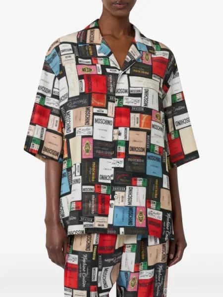 Cămașă Moschino de mătase alb