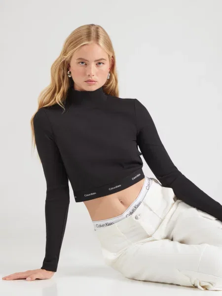 Calvin Klein Jeans Tričko čierna biela