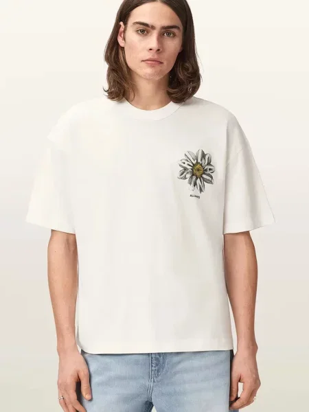 AllSaints oversize kratka majica PETALS bela
