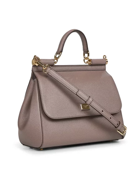Torebka Dolce And Gabbana skórzana szara