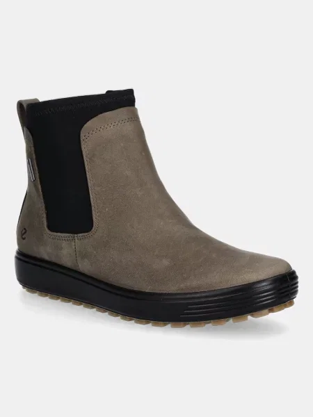 Boty s gumou Ecco Soft 7 Tred Chelsea Gtx zelené