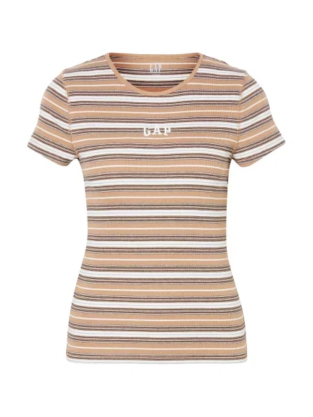 GAP Tricou albastru deschis / maro / brocart alb