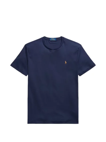 Matlasat tricou polo Polo Ralph Lauren cu decolteu rotund cu autograf roșu
