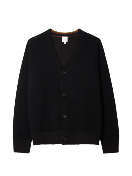 Kardigan Paul Smith z dekoltem w serek czarny