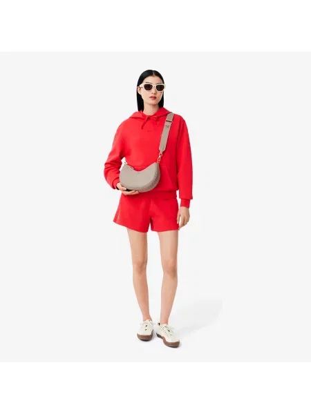 Кожаная сумка Lacoste бежевая