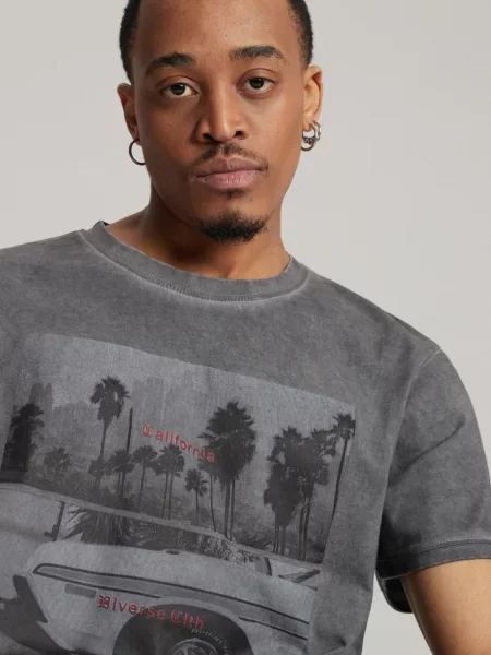 Tricou Diverse cu imagine gri