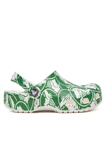 Crocs Natikači Classic Duke Print Clog K zelena