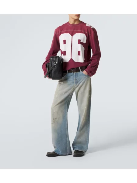 Tricou Acne Studios cu imagine din jerseu roșu
