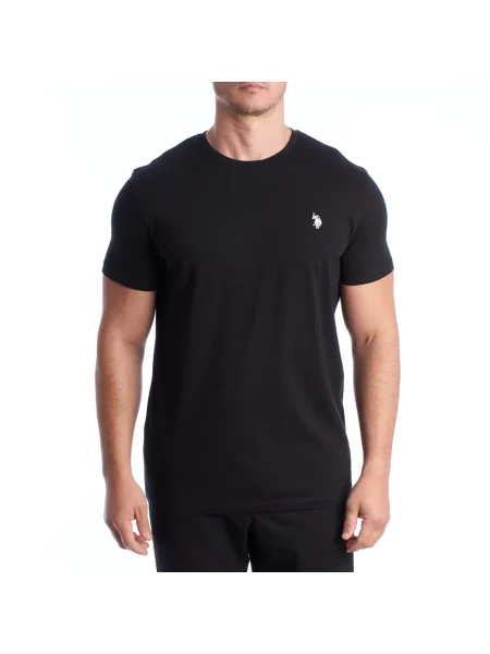 Koszulka polo U.s Polo Assn. z okrągłym dekoltem czarna