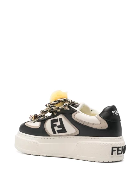 Sneakerși Fendi cu platformă negru