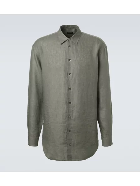 Cămașă Giorgio Armani de in verde