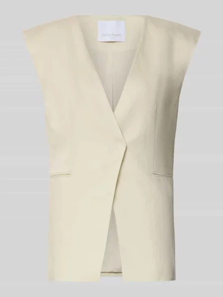 Kamizelka z mieszanki lnu i z lamowanymi model ‘Frej’ Leger By Lena Gercke beżowa