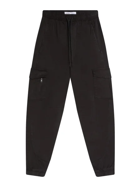 Bershka Kargo hlače črna