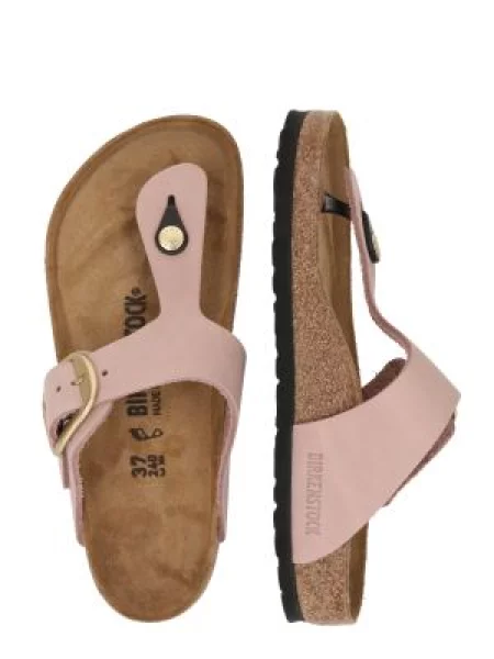 BIRKENSTOCK Flip-flops Gizeh Lenb auriu / rosé negru