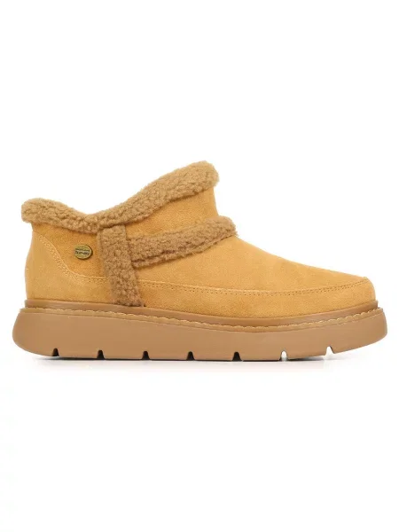 Kotníkové boty Skechers hnědé