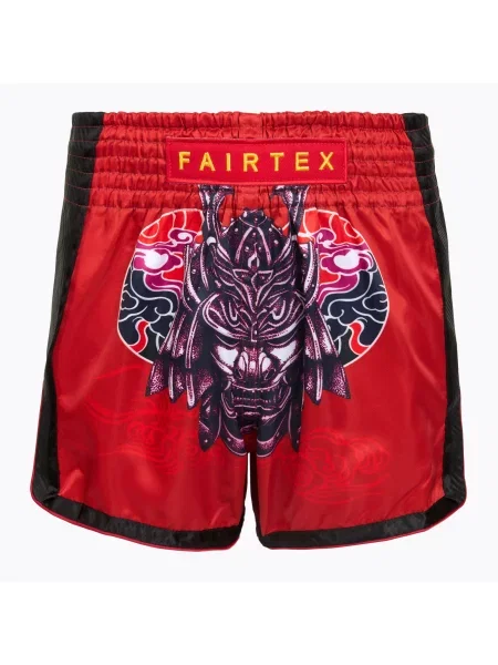 Детски боксови шорти Fairtex "Silent Warrior" червени