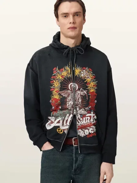 Свитер Allsaints с капюшоном