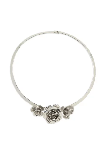 Colier Jennifer Behr cu model floral argintiu