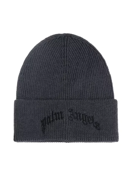 Palm Angels Curved Logo Beanie Anthracite/ Black Universal czarna