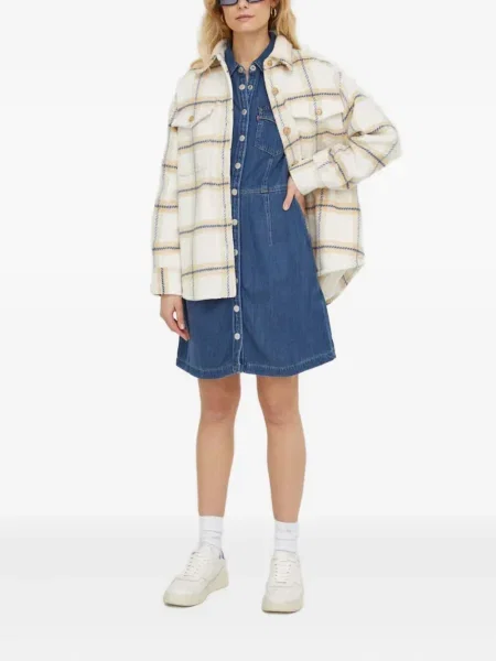 Ретро слаб дънки skinny fit Levi's® с разкъсвания синьо