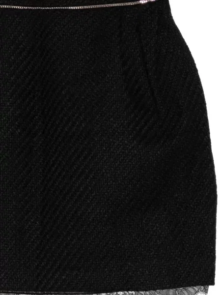 Fustă Roberto Cavalli din tweed negru