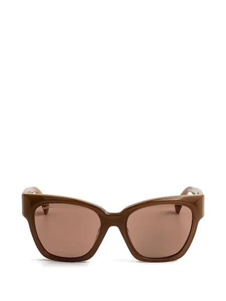 Ochelari de soare Max Mara Eyewear cu imprimeu geometric maro