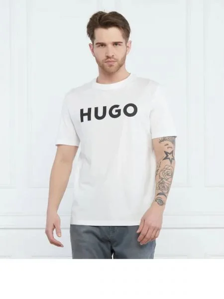 HUGO Tricou Dulivio alb