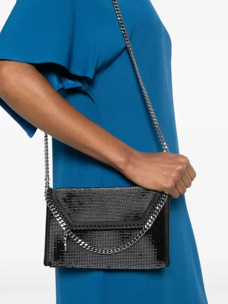 Kabelka Stella Mccartney s flitry černá