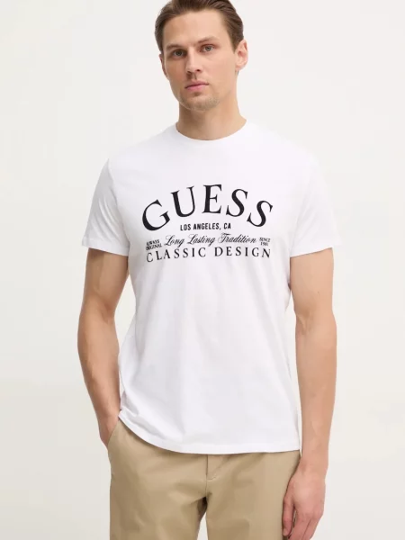 Тениска Guess с апликация бяло