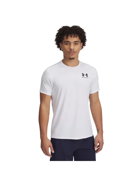 Tricou Under Armour Heatgear Fitted SS Tee White/ Black XXXL alb