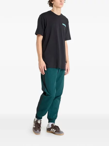 Τρέξιμο fleece μπλούζα Adidas με λαιμόκοψη v μαύρο
