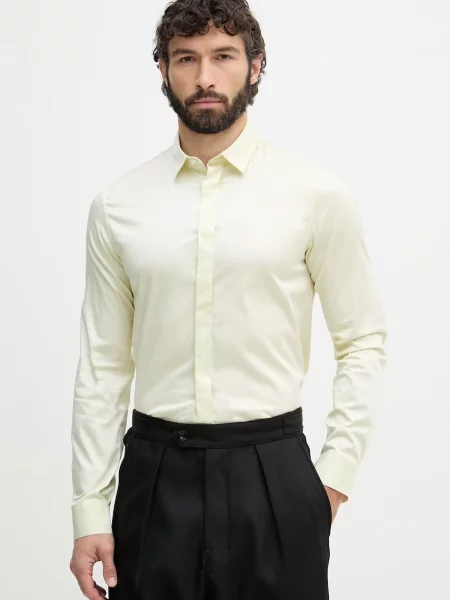 Armani Exchange cămașă bărbătească din cu bej