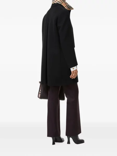 Palton Burberry de lână negru