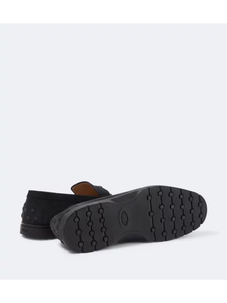 Pantofi loafer Tod's din piele de căprioară albastru