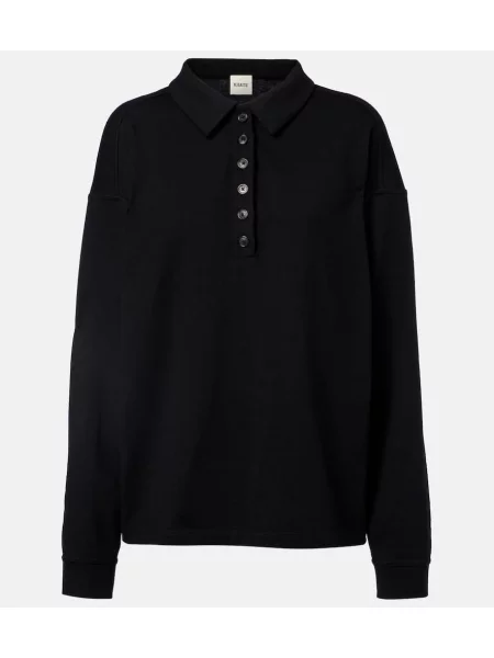 Hedvábný svetr Khaite černý