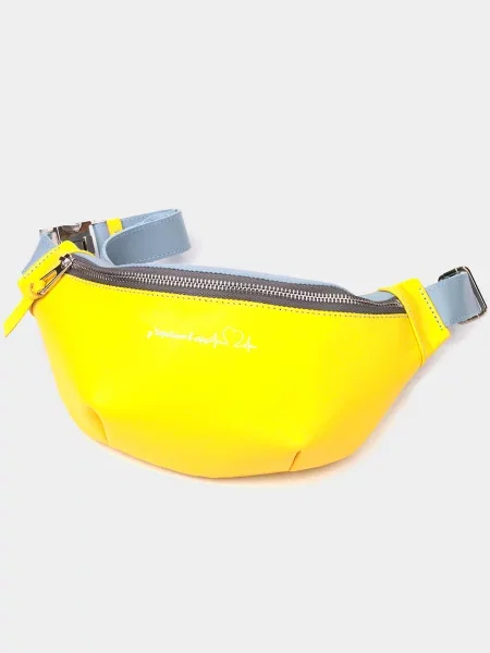 Кожаная сумка Grande Pelle желтая