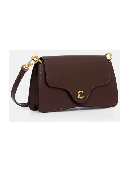 Coccinelle torebka crossbody skórzana brązowa