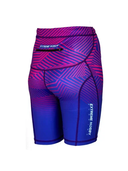 Legginsy krótkie do biegania EXTREME HOBBY CALEIDOSCOPE fioletowe