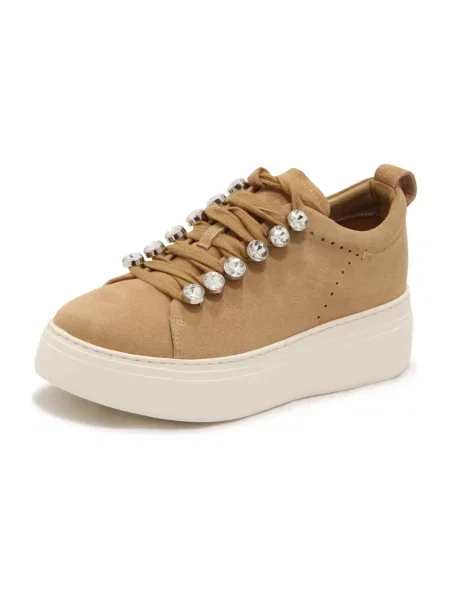Sneakersy Emanuélle Vee zamszowe beżowe