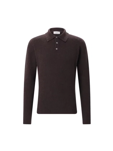 Sweter Roberto Collina brązowy