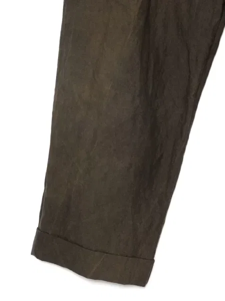 Pantaloni Ziggy Chen plisate maro