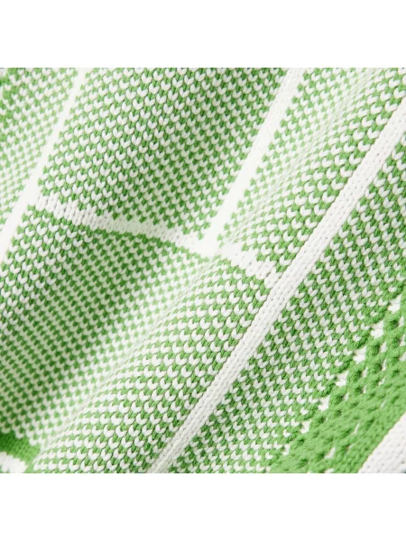 Lacoste Sweter Z Okrągłym Dekoltem Ze Wzorem Regular Fit zielony