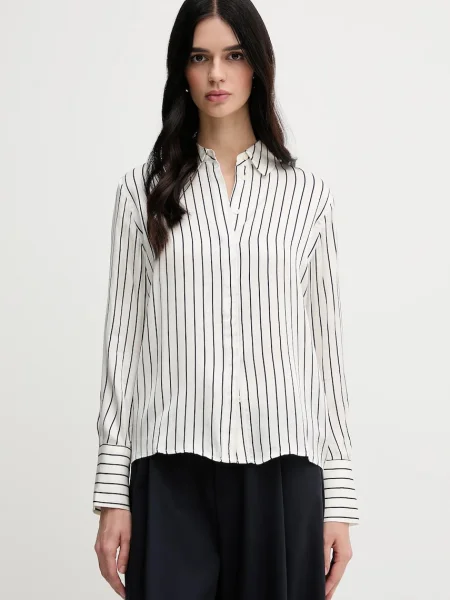 Pedro del Hierro koszula relaxed z kołnierzykiem klasycznym beżowy