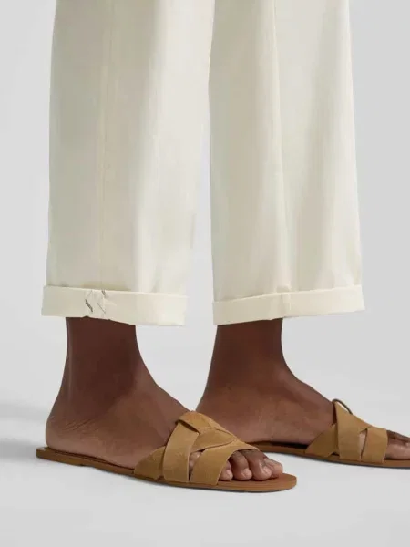 Chinos o kroju regular fit z mieszanki bawełny S.oliver Black Label białe