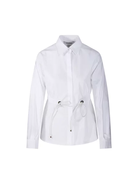 Sznurek ściągający koszula Max Mara biała