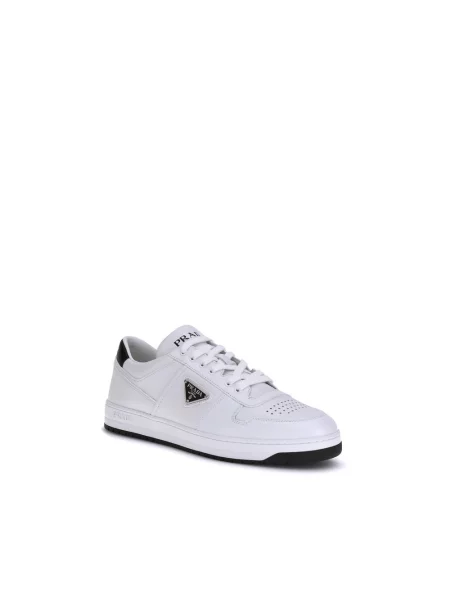 Sneakersy Prada skórzane z logo białe