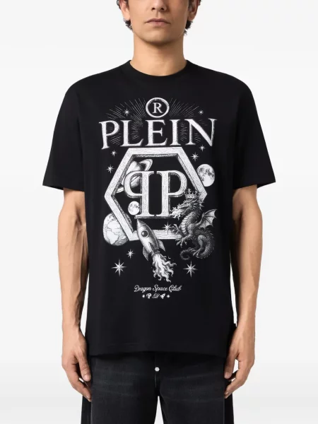 Tricou Philipp Plein cu imagine negru