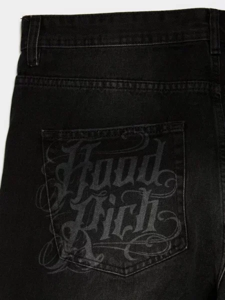 Hoodrich Spodnie Script Cargo Dnm Wsh Blk czarne